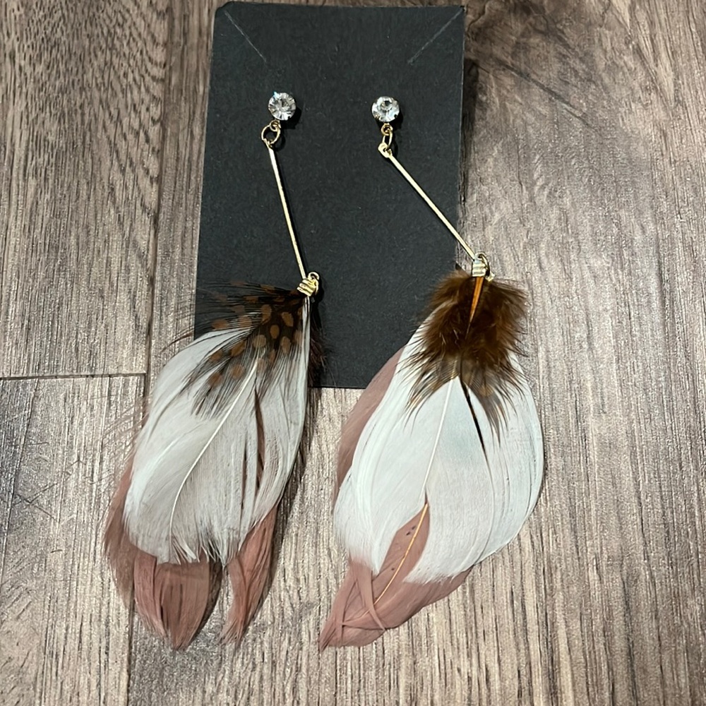 Boho feather earrings 🪶